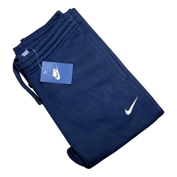 Nike Men's Sweatpants, Color:Navy, Size M Waist Elastic with Drawstring, Swoosh - Picture 4 of 8